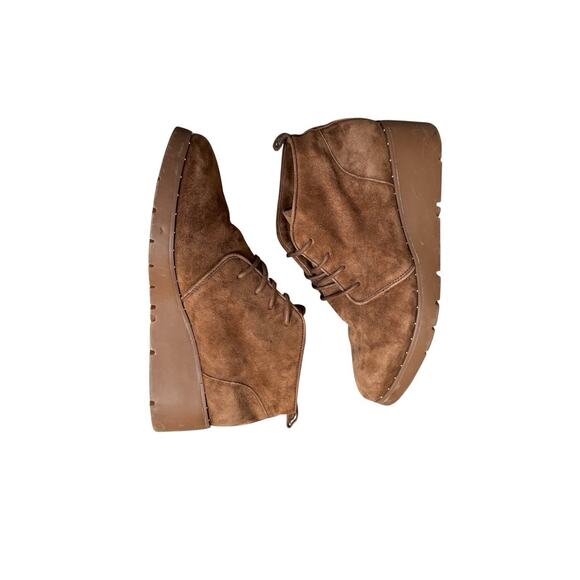 Steven By Madden Natural Comfort BART Brown Suede Wedge Ankle Boots Women’s 8 M - Picture 5 of 9